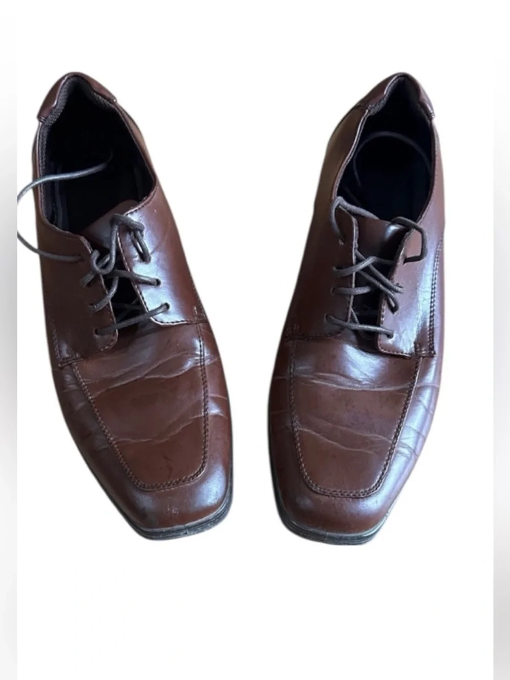 Apt 9 Men's Brown Leather Dress Shoes Size 10.5